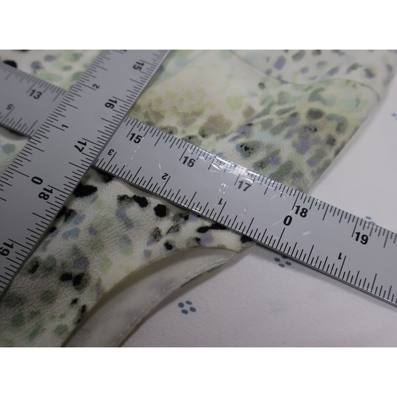 Rose + Olive Animal Print Sleeveless Top Medium Abstract Layered Tank Blouse M - Picture 8 of 9